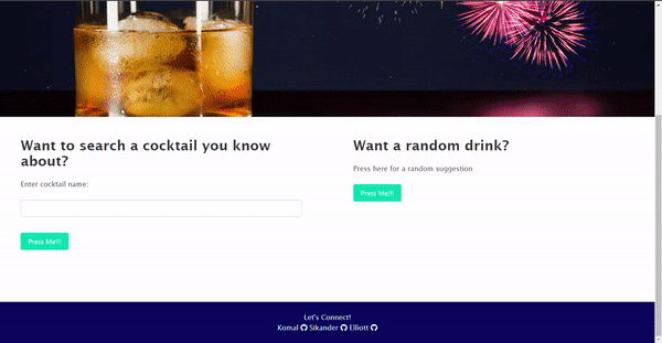 image of a drinks website